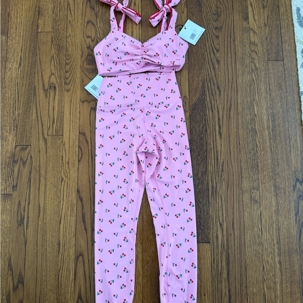 Beach Riot Pink Heart Pattern Leggings